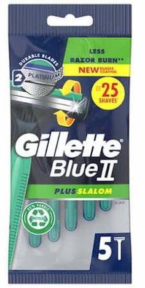 Бритва, набор Gillette Blue II Plus Slalom, 5 шт.