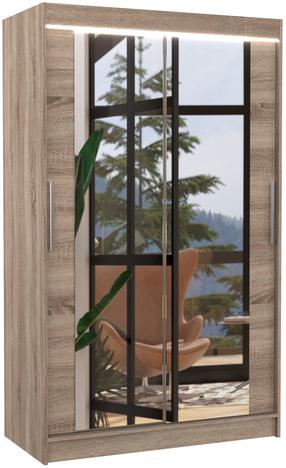 Spinta ADRK Tibago LED, triufelių sp., 58 cm x 120 cm x 200 cm, su veidrodžiu