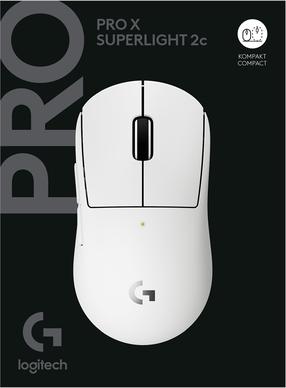 Juhtmevaba mänguhiir Logitech Pro X Superlight 2c (910-007539), 2.4 ghz wireless, valge v.