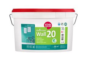 Краска для стен Vivacolor Green Line Wall 20, белый цв., 7.2 л