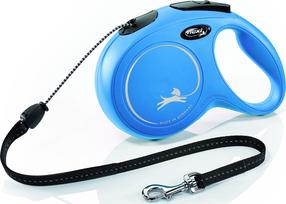 Automatinis pavadėlis Flexi New Classic Cord, mėlyna sp., M 8m