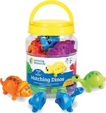 Lavinimo žaislas Learning Resources Snap N Learn Matching Dinos, įvairių spalvų, 18 vnt.