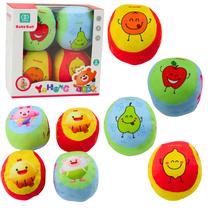 Lavinimo žaislas, rinkinys, kamuolys Lean Toys Baby, 10 cm, įvairių spalvų, 4 vnt.
