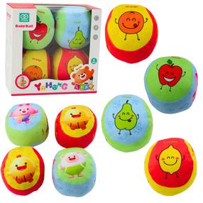 Развивающая игра, набор, мяч Lean Toys Baby, 10 см, многоцветный, 4 шт.