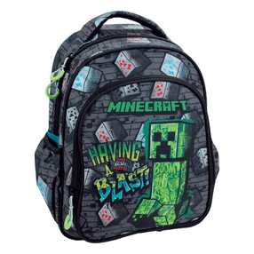 Kuprinė Minecraft Junior Metro Art 2, žalia sp./pilka sp., 43 cm x 30 cm x 17 cm