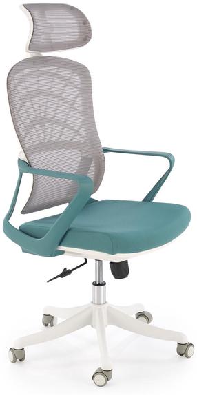 Töötool Vesuvio 2, 50 x 59 x 115 - 121 cm, valge v./türkiissinine v.