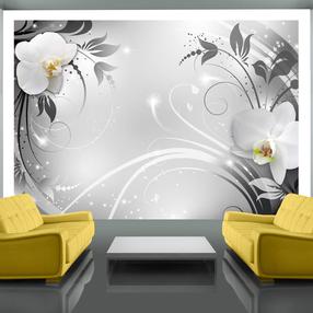 Fototapetas Artgeist Orchids On Silver MNEW010857SAM, 105 cm x 147 cm