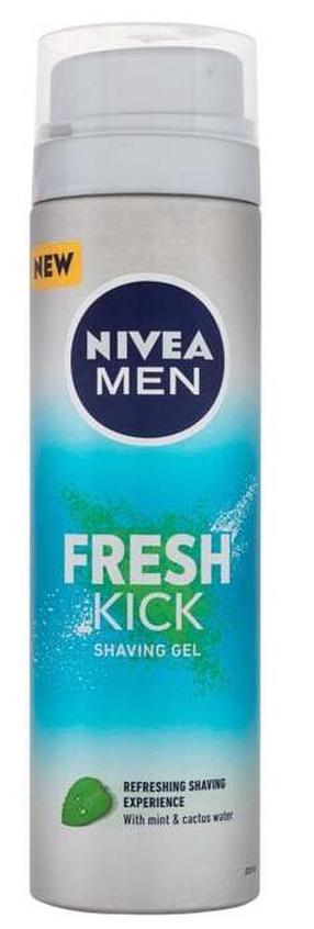 Skūšanās gēls Nivea Fresh Kick, 200 ml