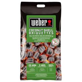 Briketes Weber 18450, kokosriekstu čaumalas, 2 kg, melna krās.
