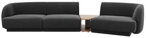 Modulinė sofa Micadoni Miley Blu 14, grafito sp., dešininė, 300 x 118 cm x 70 cm