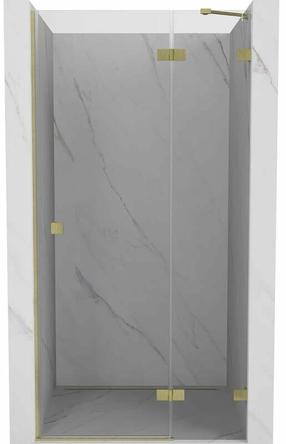 Dušo durys Mexen Lunar 834-080-000-55-00-P, 80 cm x 200 cm, brushed gold sp./grūdintas