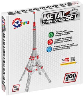 Конструктор Technok Metal Set Eifelio bokštas 7440, 200 шт., серебристый цв.
