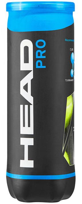 Tennisepallide komplekt Head Pro, kollane v., 3 tk