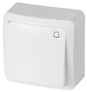 Skambučio mygtukas Elektro-Plast Berg 3714-00, 1 kl., balta sp.