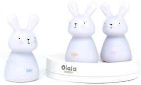 Nakts lampa Olala Boutique Bunnies, balts krās.