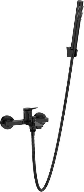 Vonios maišytuvas su dušo komplektu Invena Nestos BW-97-004-V, juoda sp.