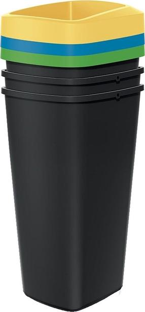 Prügi sorteerimise süsteem Keden, 3x25L l, must v./mitmevärviline