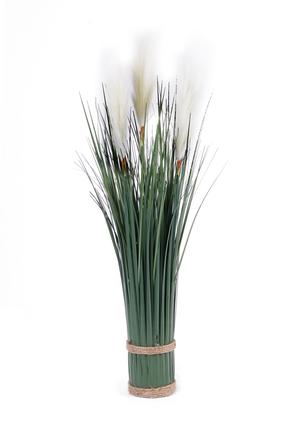 Mākslīgais augs, zāle Domoletti, balta krās./zaļa krās., 75 cm