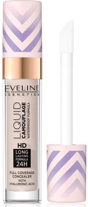 Korektors Eveline Liquid Camouflage HD Full Coverage, gaiši brūna krās., 02 light vanilla, 7.5 ml
