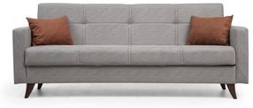 Sofa-lova Hanah Home Polya 3-Seat, šviesiai pilka sp., 75 x 205 cm x 86 cm
