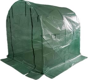 Arkveida siltumnīca ar ventilācijas atverēm Saska Garden Tunnel, politelēns, 2 x 2 m, zaļa krās.