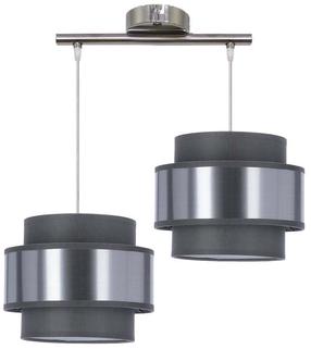 Šviestuvas kabinamas Candellux Lighting Hare 32-18489, E27, 2 x 60 W, pilka sp. / chromo sp., 20 x 17 cm