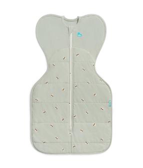 Õhuke magamiskott beebile Love To Dream Swaddle UP Stretch Cotton, kollane v./roheline v., 62 cm x 35 cm