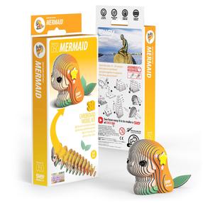 3D dėlionė Mermaid, 18.5 cm x 2.5 cm, 25 vnt., įvairių spalvų
