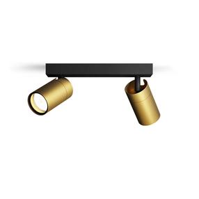 Šviestuvas lubų Philips Kosipo 929004104601, GU10, 2 x 5 W, balta sp. / žalvario sp.