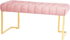 Банкетка Kayoom Rare 200, золотой цв./розовый цв., 100 см x 47 см x 48 см