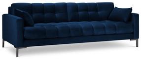 Sofa Micadoni Home Mamaia Velvet, mėlyna sp., 177 x 92 cm x 75 cm