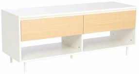 ТВ стол Home4you Herta, белый цв./дерева цв., 120 см x 40 см x 48 см
