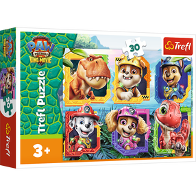 Dėlionė Trefl Paw Patrol Dinosaur Island 18336, 20 cm x 27 cm, 30 vnt., įvairių spalvų