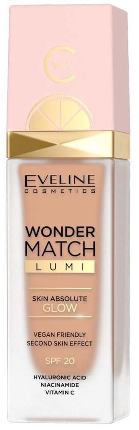 Жидкая основа для макияжа Eveline Wonder Match Lumi, SPF 20, 25, 30 мл