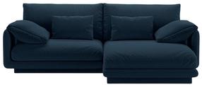 Kampinė sofa Micadoni Torino Structured, tamsiai mėlyna sp., dešininė, 220 x 170 cm x 83 cm