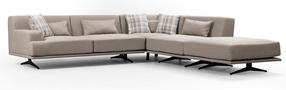 Nurgadiivan Hanah Home Bentley 859FTN2030, hele pruun v., vasak, 302 x 302 cm x 80 cm