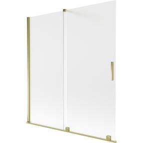 Dušas siena Mexen Velar, 150 cm x 150 cm, caurspīdīga krās./zelta krās./rūdītais