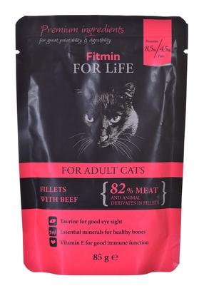 Kassi märgtoit Fitmin For Life, veiseliha, 0.085 kg