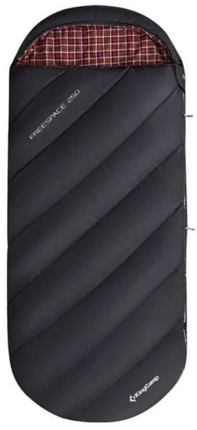 Miegmaišis King Camp Freespace 250, juoda sp., 190 - 220 cm