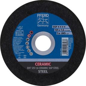 Pjovimo diskas kampiniam šlifuokliui Pferd SGP Ceramic Steel, 125 mm x 1.6 mm x 22.23 mm