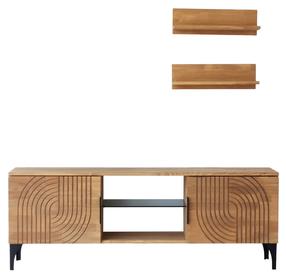 Svetainės baldų komplektas Kalune Design Lidya, vidaus, ąžuolo sp.