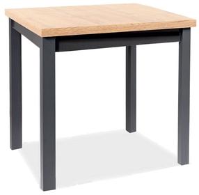 Galds Scandinavian Adam, ozola krās./melns krās., 90 cm x 65 cm x 75 cm