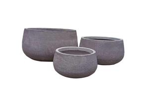 Puķu pods Domoletti LT14826-1S, keramika/māls, Ø 24 cm, pelēka krās.