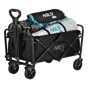 Dārza ratiņi Nils Camp NC4306, metāls, melna krās., 70 l