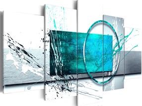 Akrilo stiklo reprodukcija Artgeist Turquoise Expression, 40 cm x 100 cm