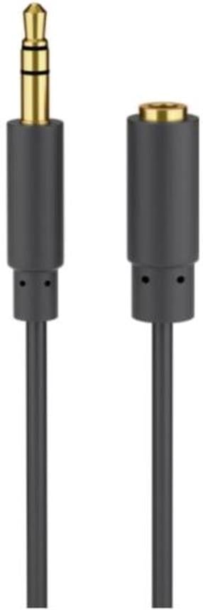 Кабель Goobay 3.5mm male - 3.5mm female 3.5 mm male, 3.5 mm female, 5 м, черный цв.