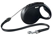Automatinis pavadėlis Flexi New Classic Cord, juoda sp., M 8m