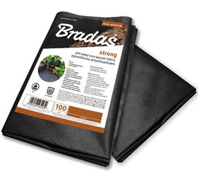Agrotekstilė nuo piktžolių Bradas, juoda sp., 10 m x 0.6 m, 100 g/m²