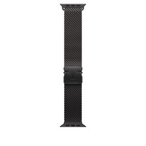 Pulksteņa siksniņa Apple Titanium Milanese Loop, 49 mm Small, melna krās.
