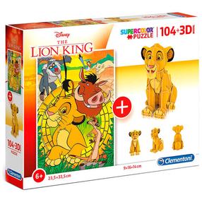 3D puzle Clementoni Lion King 20158, 23.5 cm x 33.5 cm, 104 gab., daudzkrāsaina